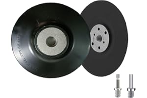 HOTCKB 2 Piezas Plato 125 mm Platos Lijador para Amoladoras Angulares con m14 Tuerca Almohadilla de Respaldo de Disco de Molienda