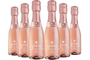 TWELVE GREEN BOTTLES Liquid Diamond Prosecco Rosé Mini 20cl - Premium Sparkling Pink Prosecco from the heart of Italy, perfect for gifting, weddings and parties - Pack of 6 | 11% ABV