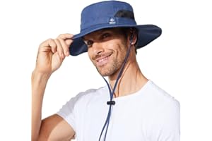 G GIEPHT Wide Brim XL Extra Large Big Head Plus Size Oversized Sun Protection Bucket Hat Strap String Fishing Hiking Men and Women