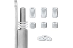 Ronoza 60 sztuk pierścieni mocujących do drzwi pokojowych, podkładek, zawiasów drzwiowych, z tworzywa sztucznego, 10 x 15 mm (grubość 1 mm, 30 szt. + grubość 2 mm, 30 szt.), pierścienie montażowe bez