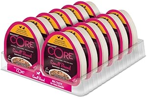 Wellness CORE Savoury Medleys, Pâtée pour Chiens de Petite Taille, Haute Teneur en Viande, Poulet et Canard, 12 x 85g