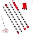 Mop Handle Replacement Compatible with Vileda Mop Head Base:for Turbo Spin/Turbo Smart/EasyWring and Most US Threaded Brooms,Stainless Steel Handles Adjustable 30 to 58inch for Easy Cleaning