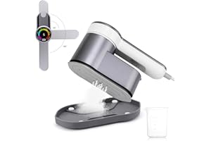 NUOWEIDE 1200W Reise Dampfbügeleisen, Tragbare Mini Reisebügeleisen, Handheld Garment Steamer mit 5 LED Anzeige Dampfmodi und 120ml Wassertank