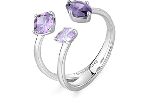Brosway Anello Collezione Fancy in Argento 925/1000 rodiato e con zirconi cubici Viola,di Misura 14 Trendy cod. FMP16