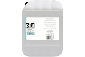 pilu cosmetic Creme Oxydant 5000ml 6% Entwickler I Wasserstoffperoxid für Haarfarbe, Haartönung, Blondierung, Abmattierung I Cream Developer
