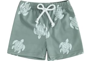 Carolilly Short de Bain Enfant Bébé Garçon Boxer Maillot de Bain Imprimé Natation Plage (6Mois-6Ans)