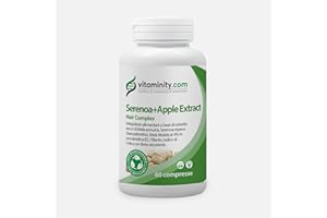 Vitaminity Serenoa Repens e Apple Extract Hair Complex - Integratori per Capelli con Serenoa Repens, Saw Palmetto, Mela Annurca, Azione Anticaduta Capelli Donna e Uomo - Formato da 60 cp