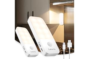 LEIORIO Motion Sensor Night Light,Rechargeable Closet Light for Bedroom,Mini Size Portable Cupboard Light,Night Light for Bedroom,Hallway,Cabinet,Trunk