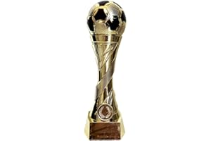 Larius Group Coppa da calcio con incisione a scelta, extra grande (245 mm, 460 gr.) – Trofeo d'onore – Palla per scarpe dorate