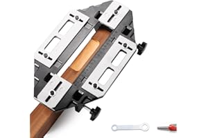 7E TRADING Visseuse à Charnière De Porte En Alliage D'aluminium, Instructions De Montage Pour Serrures à Charnière, Jauge De Charnière De Porte, Ouvre-Trou De Travail Du Bois, Positionnement, Perçage, Fente