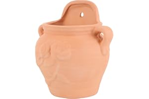 Yardwe Pot De Plante Suspendu en Terre Cuite 6.7 Pouces Jardinière Murale pour Balcon Jardin Intérieur Extérieur Décoration Suspendue pour Plantes Succulentes Et Fleurs