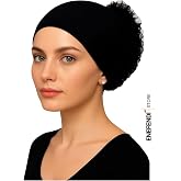 Silikonlu Fırfırlı Bone Kaymayan Topuz Bonesi Dikişsiz Siyah | Konforlu Şık Pratik Bone