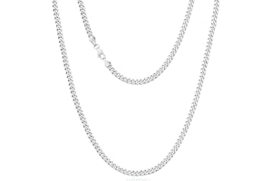 KRKC & CO KEEP REAL KEEP CHAMPION KRKC&CO 2/3/4/5/6/8 Gold Chain Men's Necklace 18K Gold Plated/White Gold, Miami Cuban Link Chain for Men, Hip Hop Thick Curb Chains