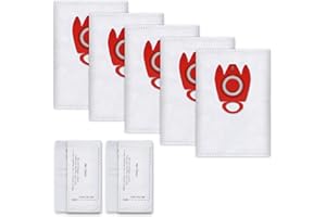 KEEPOW 5 Sacs Aspirateur pour Miele FJM Compact C2 C1 Complete C1 S2 S3 S4 S5 S6 S7 Sacs d'Aspirateur 3D, 5 Sacs à Poussière avec 2 Jeux de Filtres