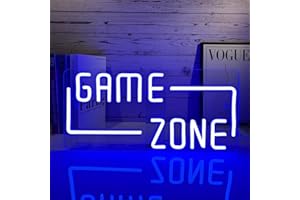PILOYINDE Game Zone Luz de neón decoración de pared de neón LED azul luz de neón de juego azul para decoración de dormitorio sala de juegos fiesta regalos para niños