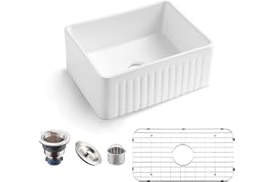 MEJE 60 cm dom wiejski zlewozmywak ceramiczny, mały fartuch przedni zlewozmywak z sitkiem i kratką podłogową