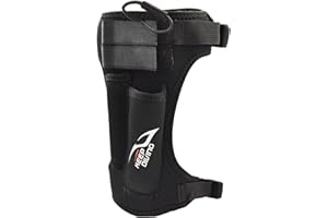 CNANRNANC Black neoprene diving blade sheath, adjustable leg straps, double pockets (Black)