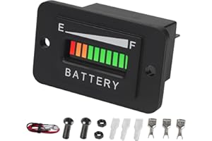 YOOREAL indicateur de jauge de carburant de batterie, moniteur de capacité de batterie pour chariot élévateur de remorque de voyage de golf etc (plomb - acide, hors type Trojan)