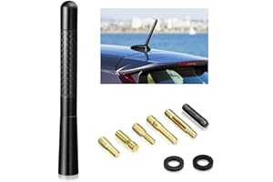 Bingfu Autoantenne Universal Auto Antenne DAB FM KFZ Kurzstab Dachantenne Ersatz Auto Antenne mit M4.0 M5.0 M6.0 Schrauben Kompatibel mit alle Autos