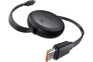Baseus Zwijany kabel USB C na USB C, 60 W, 1 m, mini, zwijany, do iPhone'a 17, 16, 15, 14 Pro, Galaxy S25, S24 Ultra, MacBook, iPad Pro, przenośny, czarny
