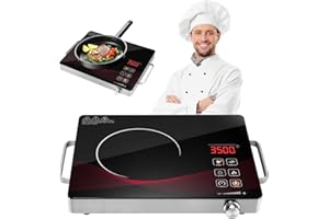 Dibaful Ce/rankochfeld 3500W Ce/ranfeld Tragbares 41cm 29cm Touch Steuerung Kochfelder 4 Modi 9 Stufen Leistung 1 Minute 3 Stunden 1 Platte Timer Funktion Herdplatte 1 Kochfeld