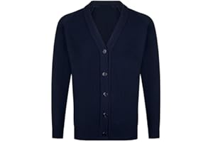 STREETWISE CLOTHING QUALITY CASUAL WEAR Girls School Knitted Cardigan Uniform - Sweatshirt Schoolwear Shirts Crew Long Sleeve Top Button Front Pullover Cotton Rich Cardigan