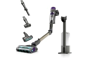 ‎SHARK Shark PowerDetect Clean & Empty Akku-Staubsauger, DuoClean Detect, Reverse Clean, 2-L-Selbstentleerstation, Anti-Hair Wrap Plus, 70 Min., leicht, Tierhaar- & Multi-Oberflächen-Aufsätze, Grau IP3251EUT