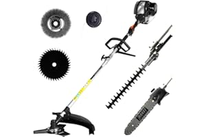 BRAST® 4-Takt Benzin 5in1 Motorsense Heckenschere Hochentaster Freischneider Multitool