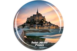 Weekino Francia Mont Saint-Michel Calamità da frigo 3D Cristallo Bicchiere Tourist City Viaggio Souvenir Collezione Regalo Forte Frigorifero Sticker