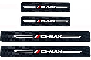 RIDGOEL 4Pcs Car Door Sill Protector for ISUZU Dmax D-max Carbon Fiber Car Kick Plate Guard Automobile Threshold Protection Sticker Welcome Pedal Decor Accessories White