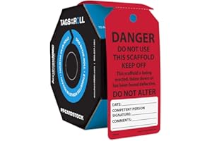 AccuformNMC 100/250 Sicherheitsetiketten für Gerüste, verwenden Sie dieses Gerüst nicht, OSHA-konform, wasserdicht, PF-Karton, reißfest, 15,9 x 7,6 cm