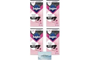/LAGHMAN Bodyform Dailies Lot de 4 x 21 protège-slips noirs super absorbants, absorbant les odeurs, protection de la zone V | Conçus pour les sous-vêtements noirs | Lot de 4 x 21 (total de 84)