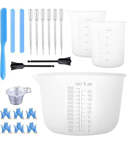 Moule Résine Epoxy Tasses à Mesurer En Silicone Gobelets Mesureurs En Silicone Outils De Collage - 250ml LS008 Verre Mélangeur