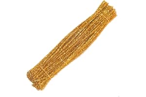 Egurs 100 Stück Glitzer Pfeifenreiniger Bunte Pfeifenputzer für Kinder zum Basteln Farbig Dekor für DIY Handwerk Dekorationen 30cm Golden