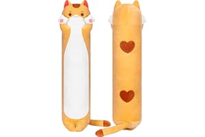 Mewaii Peluche Gatto Cuscino Kawaii 110CM Cuscino di Peluche Gigante Animali Giocattoli Abbraccio Morbido Pupazzo che Respira Giocattolo Regalo per Ragazza