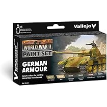 Vallejo Deutsche Farben Set WWII - 16x17ml Acrylfarben Für Modellbau