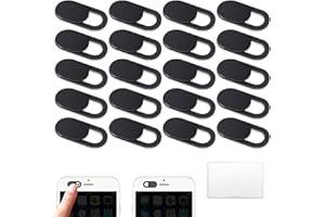 XENQITO 20 Stück Webcam Abdeckung, Cover Kamera Laptop, Ultra dünne Web Kamera Abdeckung, Kamera Abdeckung für Handy, Webcam Cover für Computer,Handy,Tablet,Laptops,Schutz Ihrer Privatsphäre(Schwarz)