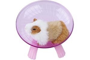 PSSOPP Hamster Wheel Plastic Silent Small Pets Exercise Wheel Running Wheel Disc for Syrian Hamster Mice Rats Gerbil Chinchilla Guinea Pig Squirrel (Pink)