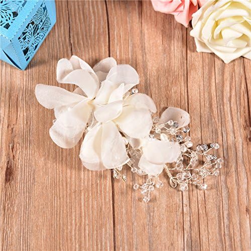 Greencolourful Rhinestones Hairband Handmade Flower Pearl Hair Comb Golden Crystal Wedding Dress Accessories Headwear Bridal Jewelry Hairpin