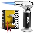 TBTeek Blow Torch, Fit All Tanks Kitchen Blow Torch with Safety Lock & Adjustable Flame for Cooking, BBQ, Baking, Brulee, Creme, DIY Soldering(Butane Not Included)