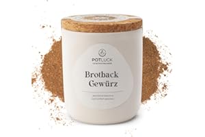 ‎POTLUCK GEWÜRZFREUNDE POTLUCK | Brotback Gewürz | Gewürzzubereitung im Keramiktopf | 50g | Vegan, glutenfrei und mit natürlichen Inhaltsstoffen