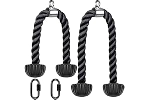 Kipika Accesorio desplegable de tríceps, Accesorios para máquina de Cable para Gimnasio en casa, Accesorios para máquina de Cable