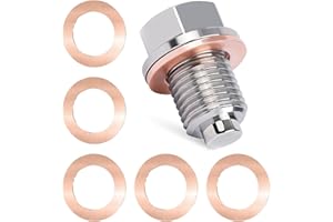 KWJEIULSOQ Öl Ablassen Schraube Magnetische Ölablassschraube, M14 X 1.5 Ölablassschraube Mit Dichtring Edelstahl Verschlußschraube Ölwanne (A)