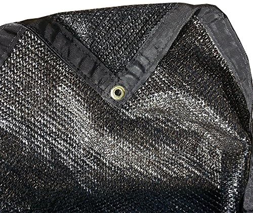 FJYW MN17-MS50-B1620 50% Shade Cloth, Shade Fabric, Sun Shade, Sail, Black Color, 16' x 20'