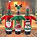 Produktbild ShineBlue 3PCS New Year Decoration Red Wine Bottle Cover Office Ugly Sweater Party Products Gifts Home Xmas Party Decor Supplies 01