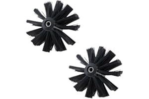ARMYJY 2 cepillos de limpieza de chimenea, 100/150 mm, herramientas de limpieza de chimenea, cabezales de cepillo de cerdas para conductos de ventilación de limpieza de conductos