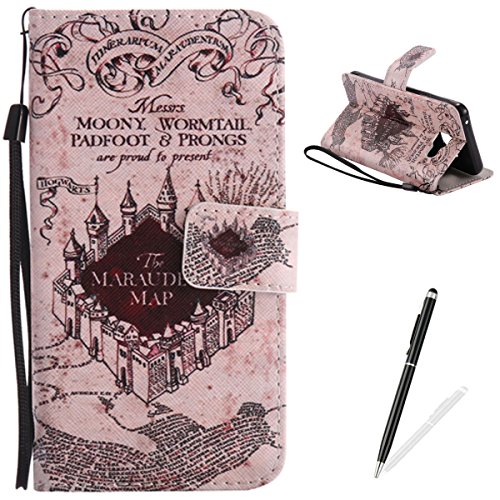 Feeltech Samsung Galaxy A310/A3 2016 Hülle PU-Leder und Brieftasche Bunte Muster Fall mit Magnetverschluss, Hybrid-Kickstand mit Stand-Funktion, schlagen Sie schützende weiche TPU Stoßstangenabdeckung und Kreditkartenhalter für Samsung Galaxy A310/A3 2016 Handgelenk Bügel-Buch-Art-Geldbeutel-Tasche mit 2 In 1 Berühren Sie Stift - Schloss