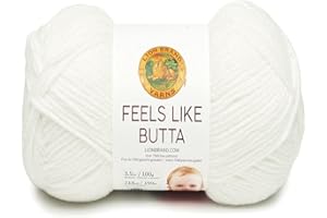 Lion Brand Yarn 215-100 Feels Like Butta - Filato bianco, matassa