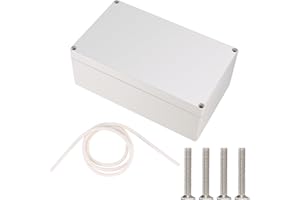 HEOZHUYI Caja de Conexiones Estanca IP56 Exterior Electrica, Caja de Conexiones de Plástico Conectores de Cable para Iluminación de Exteriores (Beige 20X12X7.5CM)