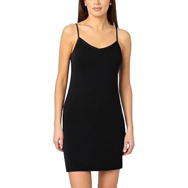 Unterkleid Für Damen - Lang, Mit Verstellbaren Trägern & V-Ausschnitt - Perfekt Als Nachtwäsche Oder Basics